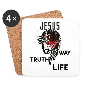 Holy spirit bible verse - Coasters (set of 4) - white - Front