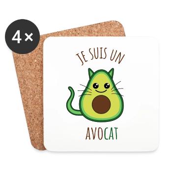 Je suis un avocat Phrase drôle - Dessous de verre (lot de 4) - blanc - Devant