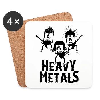 Heavy Metals Chemie Lehrer Studenten Geschenkidee - Untersetzer (4er-Set) - Weiß - Vorne