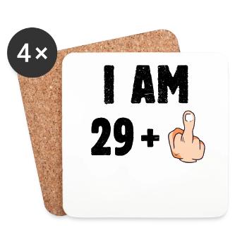 I am 29 plus one - Untersetzer (4er-Set) - Weiß - Vorne