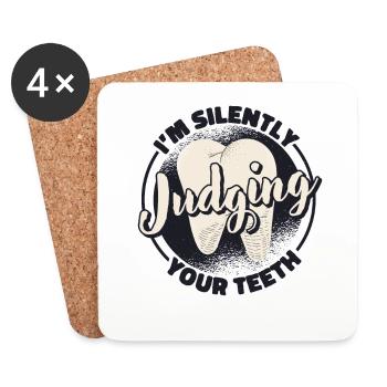 Dentiste Dentiste - Dessous de verre (lot de 4) - blanc - Devant