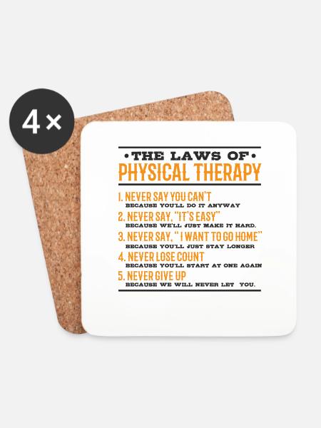 Physiotherapy Physiotherapy Physiotherapist Profession - Coasters (set of 4) - white