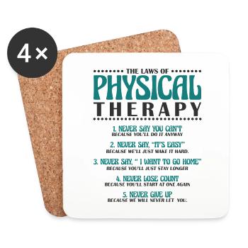 Physiotherapie Physio Physiotherapeut Therapeut - Untersetzer (4er-Set) - Weiß - Vorne