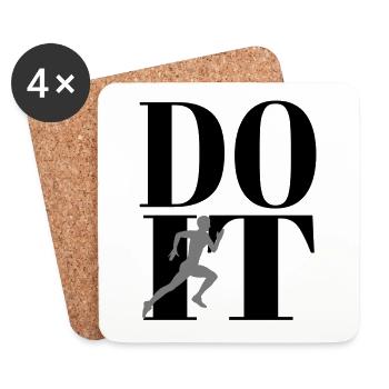 Do It Sport Fitness Cardio Running Jogging - Coasters (set of 4) - white - Front