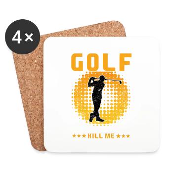 Golf coolest design - Coasters (set of 4) - white - Front