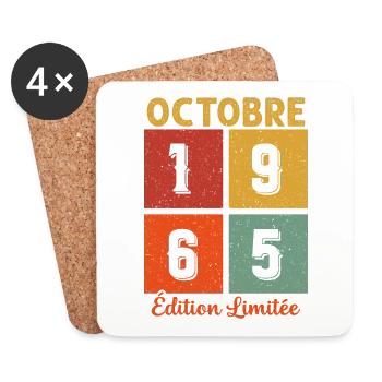 Octobre 1965 Édition limitée - Dessous de verre (lot de 4) - blanc - Devant