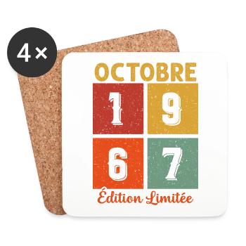Octobre 1967 Édition limitée - Dessous de verre (lot de 4) - blanc - Devant