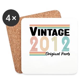 Vintage 2012 Original Parts Cadeau Anniversaire - Dessous de verre (lot de 4) - blanc - Devant
