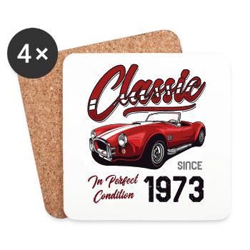I'm Not Old I'm Classic Car Vintage Born In 1973 - Coasters (set of 4) - white - Front