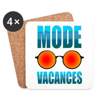 Mode Vacances - Dessous de verre (lot de 4) - blanc - Devant