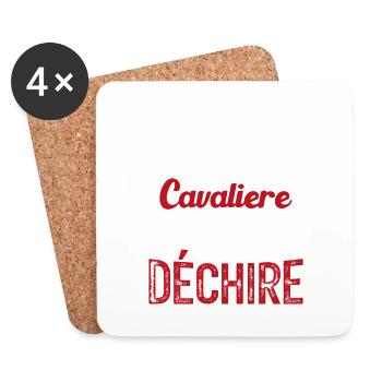 Je suis une Cavalière Qui Déchire - Dessous de verre (lot de 4) - blanc - Devant