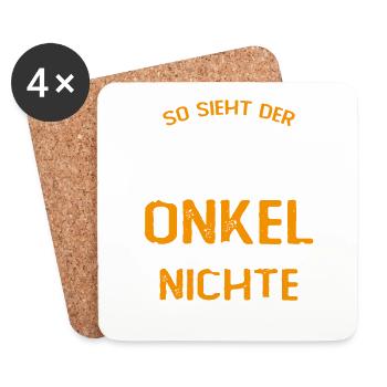 So sieht der beste Onkel der Welt aus - Dessous de verre (lot de 4) - blanc - Devant