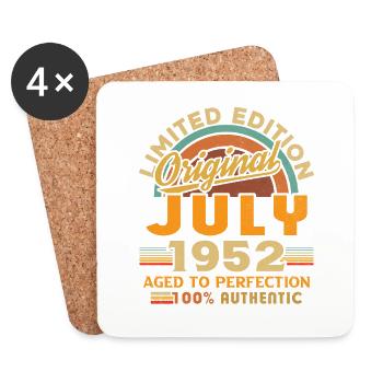 Jahrgang geboren Juli 1952 Geburtstag Juli 1952 - Untersetzer (4er-Set) - Weiß - Vorne