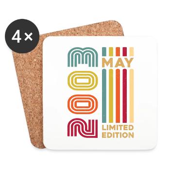 May 2003 Anniversary May 2003 Retro Vintage - Coasters (set of 4) - white - Front