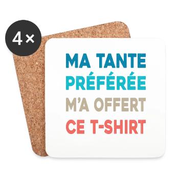Joyeux Anniversaire à Mon Neveu ou Nièce Cadeau - Dessous de verre (lot de 4) - blanc - Devant