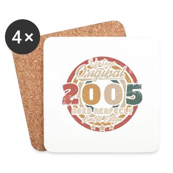 Original 2005 Vintage Retro Birthday Gift - Coasters (set of 4) - white - Front