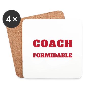 Coach Formidable Je Gère Idée Cadeau Humour - Dessous de verre (lot de 4) - blanc - Devant