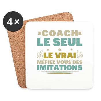 Coach Le Seul Le Vrai Méfiez Vous Des Imitations - Dessous de verre (lot de 4) - blanc - Devant