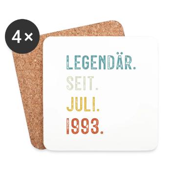 30 Birthday 30 years legendary since July 1993 - Coasters (set of 4) - white - Front