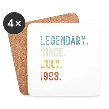 30 Birthday 30 years legendary since July 1993 - Coasters (set of 4) - white - Front