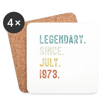 50th birthday 50 years legendary since July 1973 - Coasters (set of 4) - white - Front
