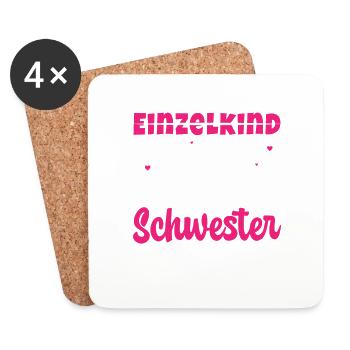 Ich Werde Eine Große Schwester 2024 - Untersetzer (4er-Set) - Weiß - Vorne