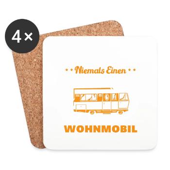 Unterschätze niemals einen alten Mann Wohnmobil - Untersetzer (4er-Set) - Weiß - Vorne