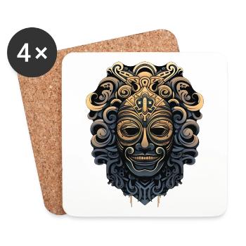 Spirit Mask - Coasters (set of 4) - white - Front