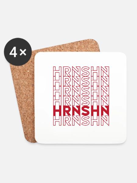 HRNSHN Sarkasmus Sprüche lustig lustig - Untersetzer (4er-Set) - Weiß