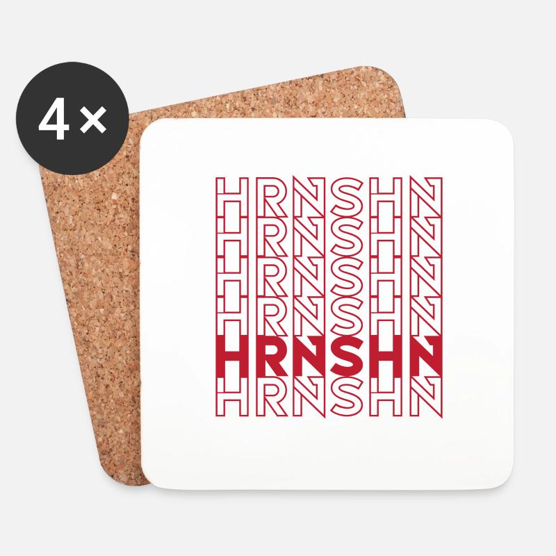 HRNSHN Sarkasmus Sprüche lustig lustig - Untersetzer (4er-Set) - Weiß