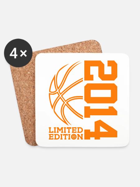 LIMITED EDITION 2014 BASKETBALL 12. GEBURTSTAG - Untersetzer (4er-Set) - Weiß