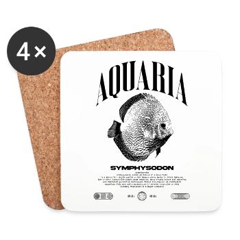 Discus Cichlid Fish Keeper Streetwear moderne - Dessous de verre (lot de 4) - blanc - Devant