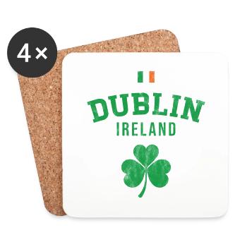 Dublin, Irland - Untersetzer (4er-Set) - Weiß - Vorne