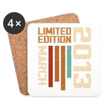 March 2013 Anniversary 2013 Retro 2013 March - Coasters (set of 4) - white - Front