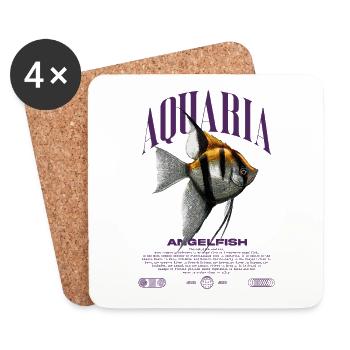 Altum Angelfish Cichlid Fish Keeper Streetwear - Dessous de verre (lot de 4) - blanc - Devant