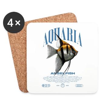 Altum Angelfish Cichlid Fish Keeper Streetwear - Dessous de verre (lot de 4) - blanc - Devant