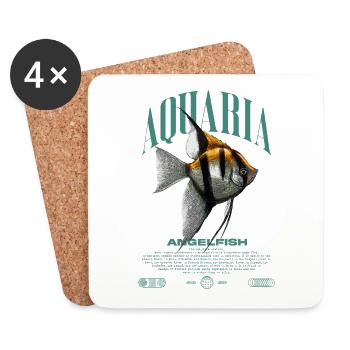 Altum Angelfish Cichlid Fish Keeper Streetwear - Dessous de verre (lot de 4) - blanc - Devant