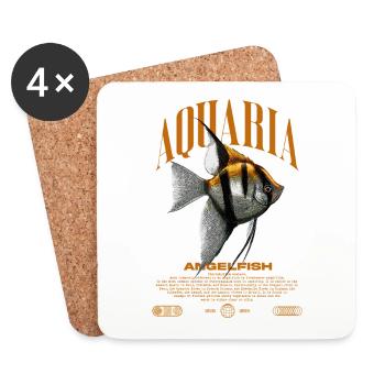 Altum Angelfish Cichlid Fish Keeper Streetwear - Dessous de verre (lot de 4) - blanc - Devant