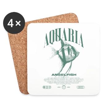 Altum Angelfish Cichlid Fish Keeper Streetwear - Dessous de verre (lot de 4) - blanc - Devant