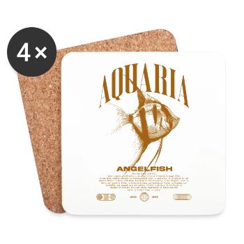 Altum Angelfish Cichlid Fish Keeper Streetwear - Dessous de verre (lot de 4) - blanc - Devant