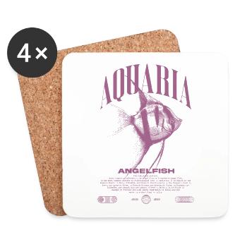 Altum Angelfish Cichlid Fish Keeper Streetwear - Dessous de verre (lot de 4) - blanc - Devant