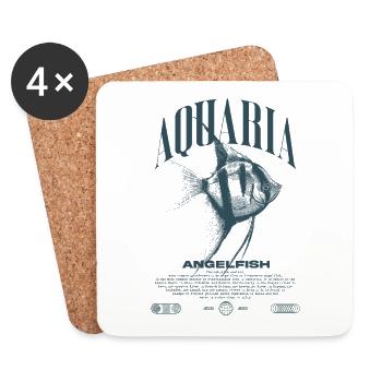 Altum Angelfish Cichlid Fish Keeper Streetwear - Dessous de verre (lot de 4) - blanc - Devant