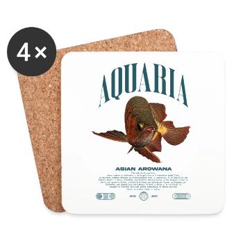 Asian Arowana Monster Fish Keeper Streetwear - Coasters (set of 4) - white - Front