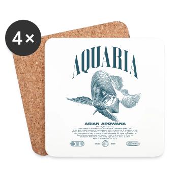 Asian Arowana Monster Fish Keeper Streetwear - Coasters (set of 4) - white - Front