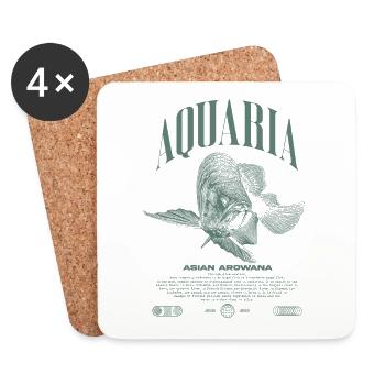 Asian Arowana Monster Fish Keeper Streetwear - Coasters (set of 4) - white - Front