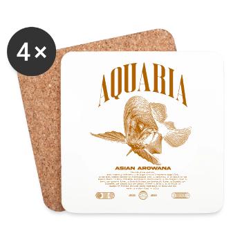 Asian Arowana Monster Fish Keeper Streetwear - Coasters (set of 4) - white - Front
