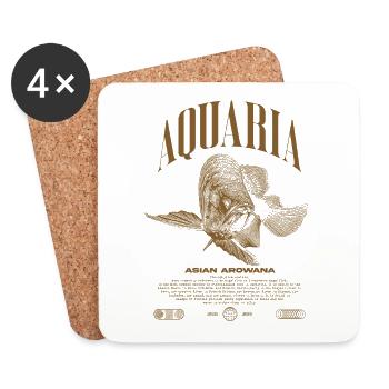 Asian Arowana Monster Fish Keeper Streetwear - Coasters (set of 4) - white - Front