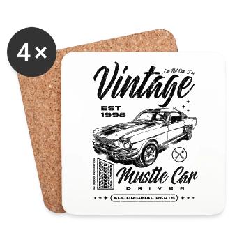 I'm Not Old I'm Classic Car Vintage Born In 1998 - Coasters (set of 4) - white - Front