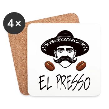 El Presso - Espresso the Original - Coasters (set of 4) - white - Front