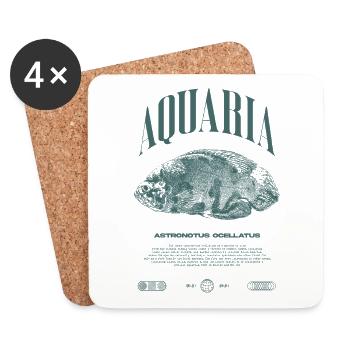Oscar Fish Keeper Streetwear moderne - Dessous de verre (lot de 4) - blanc - Devant
